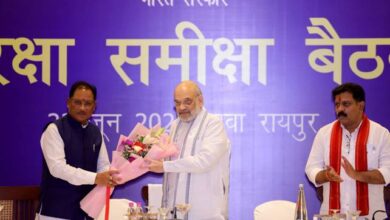 केन्द्रीय गृह एवं सहकारिता मंत्री श्री अमित शाह ने रायपुर में नक्सलवाद पर छत्तीसगढ़, आंध्र प्रदेश, तेलंगाना, मध्य प्रदेश, महाराष्ट्र, झारखंड और ओडिशा के DGP/ADGP एवं वरिष्ठ अधिकारियों के साथ समीक्षा बैठक की अध्यक्षता की