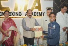राष्ट्रीय किकबॉक्सिंग प्रतियोगिता में पदक विजेता खिलाड़ियों का सम्मान