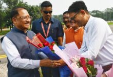 रायगढ़ पहुंचने पर मुख्यमंत्री श्री विष्णुदेव साय का हुआ भव्य स्वागत