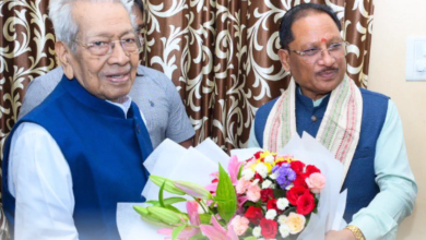 मुख्यमंत्री श्री विष्णु देव साय ने छत्तीसगढ़ के पूर्व राज्यपाल श्री विश्वभूषण हरिचंदन से की सौजन्य भेंट