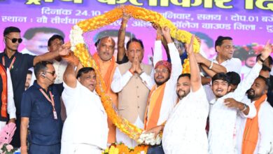 अंतर्राष्ट्रीय कलाकार दिवस पर बानबरद में आयोजित पंडवानी महासम्मेलन में शामिल हुए मुख्यमंत्री श्री विष्णुदेव साय अंतर्राष्ट्रीय कलाकार दिवस पर बानबरद में आयोजित पंडवानी महासम्मेलन में शामिल हुए मुख्यमंत्री श्री विष्णुदेव साय